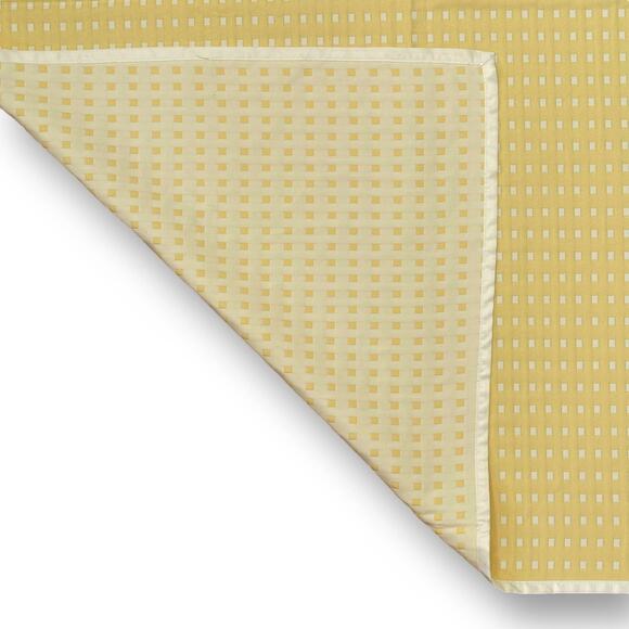 Robert Allen Contract Bed Scarf Runner Full Size Yellow White Square 48" X 77" - Picture 4 of 6